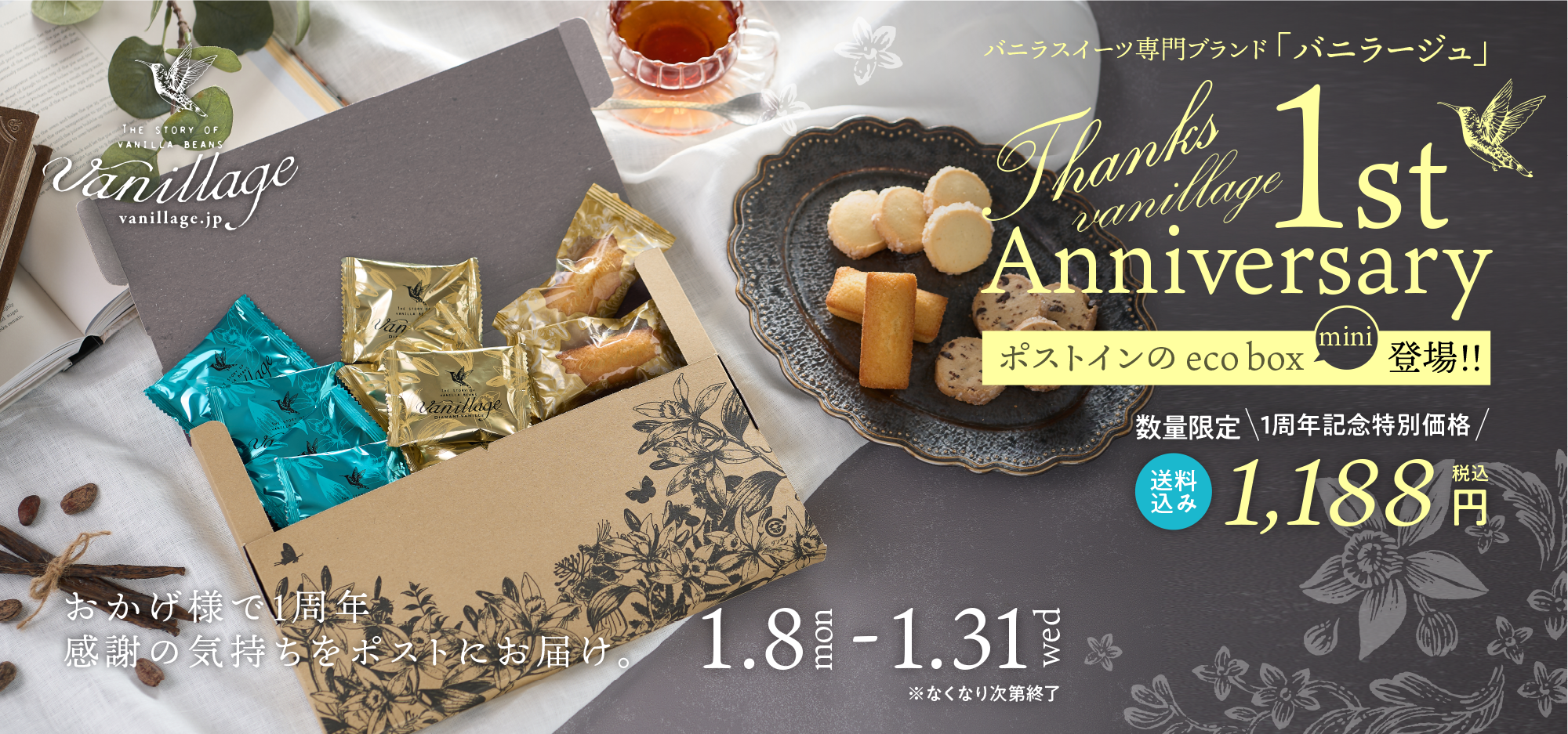 バニラージュ1周年☆新商品「eco box mini」送料無料・特別価格で販売