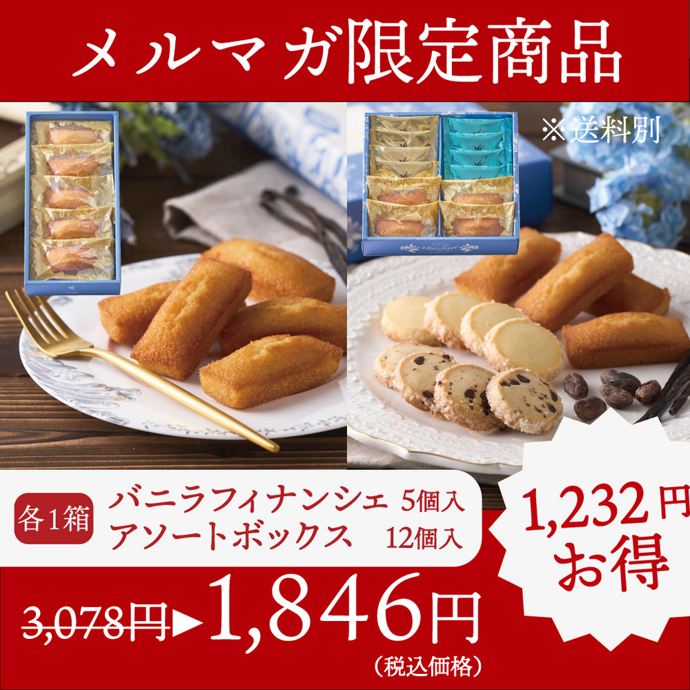 【訳あり特価】アソート12個入＋バニラフィナンシェ5個入｜※必ず注意事項をご確認ください。